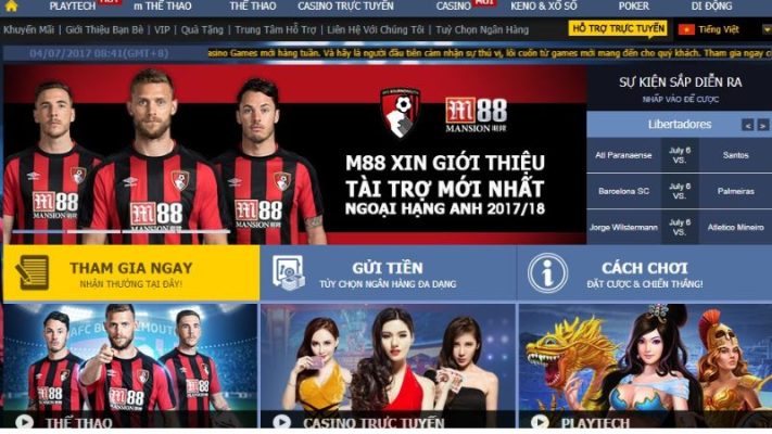 M88 là một trang cá cược được nhiều người chơi tại Việt Nam biết đến