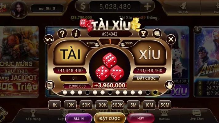 Tài xỉu là một trong những trò chơi casino trực tuyến phổ biến tại Gemwin